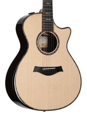 Taylor 912ce Grand Concert Acoustic Electric Guitar with Case Body Angled View